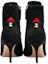 Shop (W) Valentino But Suede Fesyen Stiletto Buku Lali 8cm 'Hitam' SW2S0Q19KQR0SM