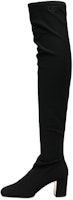 (Women) Valentino Suede Round Toe Chunky Heel Tall Boots 'Black' 1W2S0EZ8ITT0NO (Women) Valentino Suede Round Toe Chunky Heel Tall Boots 'Black' 1W2S0EZ8ITT0NO