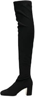 (Women) Valentino Suede Round Toe Chunky Heel Tall Boots 'Black' 1W2S0EZ8ITT0NO (Women) Valentino Suede Round Toe Chunky Heel Tall Boots 'Black' 1W2S0EZ8ITT0NO