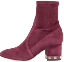 (Women) Valentino Suede Zip Block Heel Ankle Boot 'Peach Pink' SW2S0E85WUVU26 (Women) Valentino Suede Zip Block Heel Ankle Boot 'Peach Pink' SW2S0E85WUVU26
