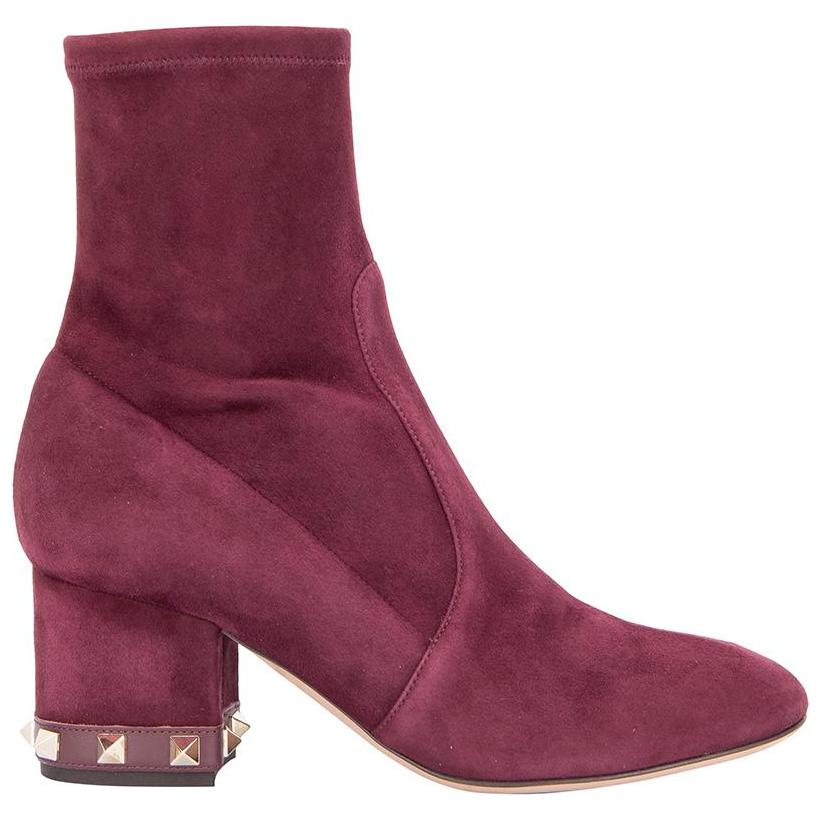 Order (W) Bota de Tobillo Valentino Suede Tacón Bajo Cremallera 'Rosa Melocotón' SW2S0E85WUVU26