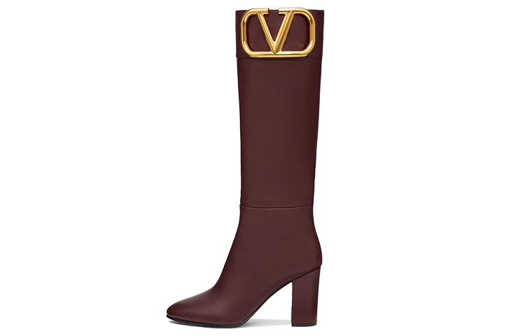 (W) Valentino Supervee Boot Burgundy 'Brown'