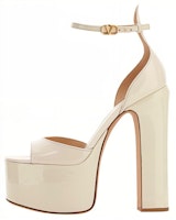 (Women) Valentino Tan-Go 'Beige Patent Open-Toe Buckle' 2W0S0FE0VNEI16 (Women) Valentino Tan-Go 'Beige Patent Open-Toe Buckle' 2W0S0FE0VNEI16