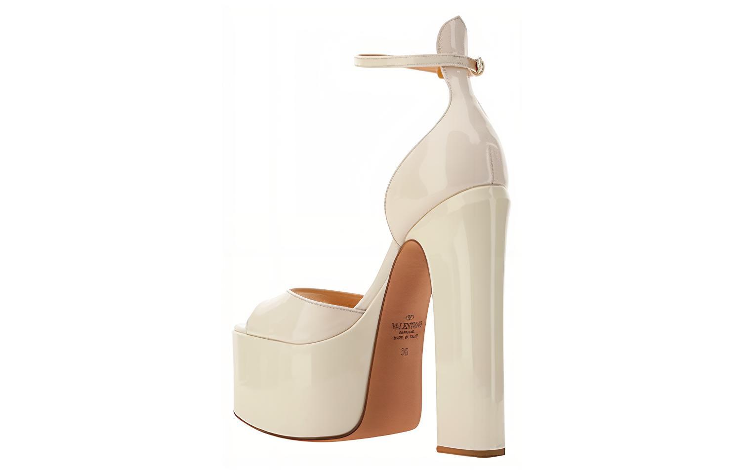 (W) Valentino Tan-Go 'Beige Patent Open-Toe Buckle' 圖 5