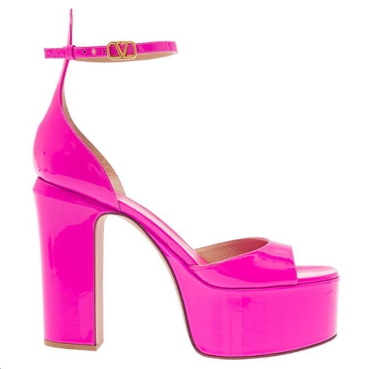 (W) Valentino Tan-Go 'Buckle Block Heel Magenta' 圖 2