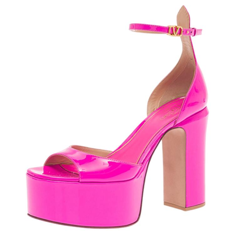 (W) Valentino Tan-Go 'Buckle Block Heel Magenta' 圖 4