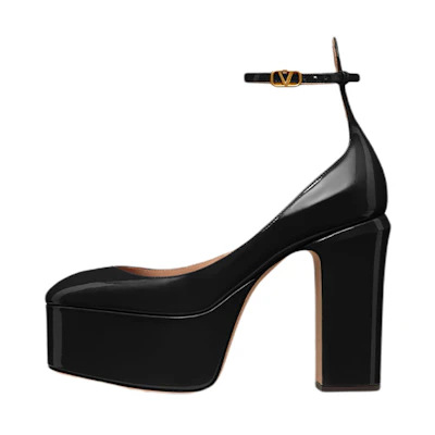 (W) Valentino Tan-Go 'Patent Black'