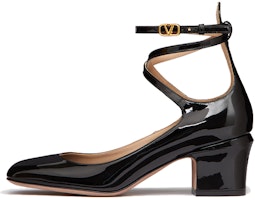 (Women) Valentino Tan-Go Black 'Patent Leather Buckle Chunky-Heel' 2W2S0FW5VNE0NO (Women) Valentino Tan-Go Black 'Patent Leather Buckle Chunky-Heel' 2W2S0FW5VNE0NO