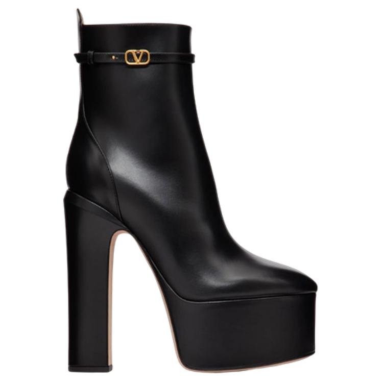 (W) Valentino Tan-Go High-Heel Ankle Boots 'Black Logo' 圖 2