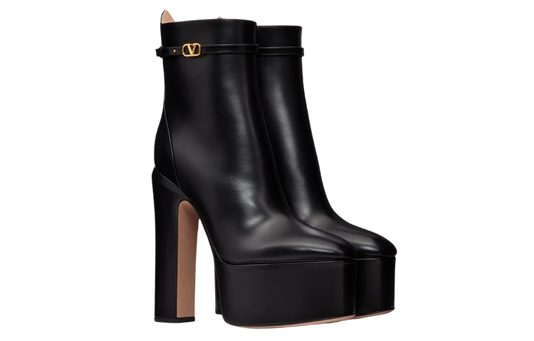 (W) Valentino Tan-Go High-Heel Ankle Boots 'Black Logo' 圖 3