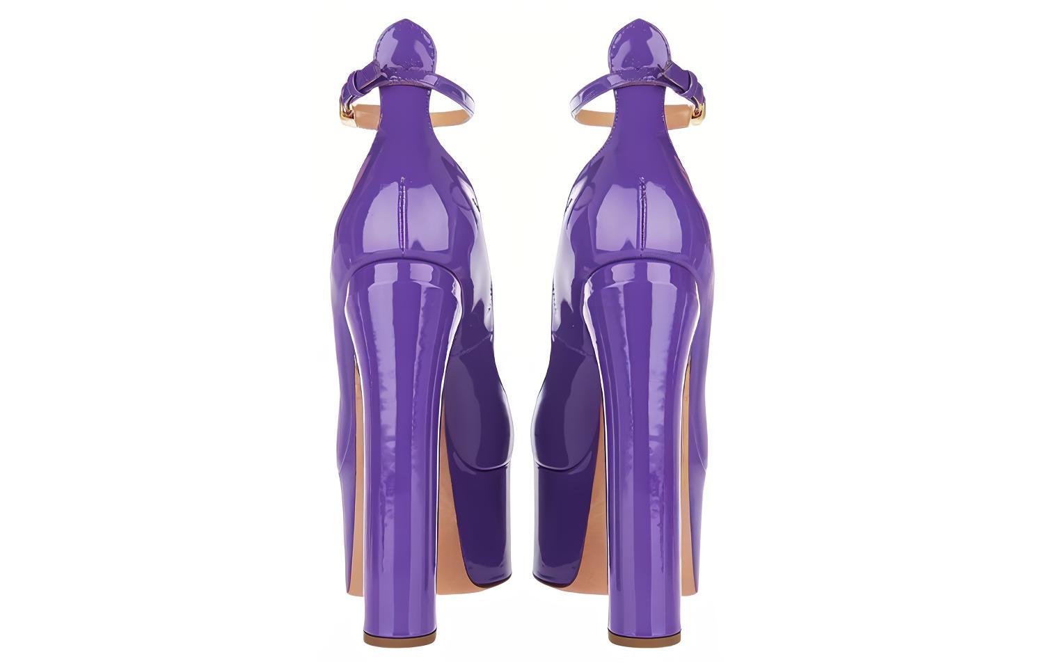 (W) Valentino Tan-Go High Heels 'Purple Buckle' 圖 4