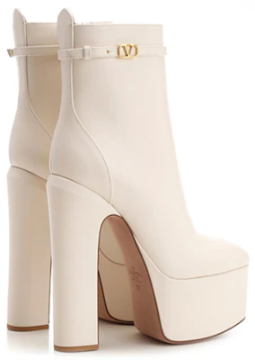 (Women) Valentino Tan-Go Short Boots 'White Signature Plate Chunky Heel' 1W0S0FE1ATZI16 Shop (Women) Valentino Tan-Go Short Boots 'White Signature Plate Chunky Heel' 1W0S0FE1ATZI16