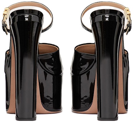 (Women) Valentino Tan-Go Slide 'Patent Black Buckle High-Heel' 2W2S0FS4VNE0NO Purchase (Women) Valentino Tan-Go Slide 'Patent Black Buckle High-Heel' 2W2S0FS4VNE0NO
