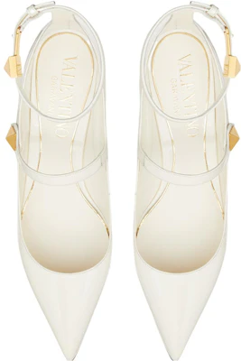 Valentino華倫天奴 TIPTOE 漆皮 尖頭扣子 細跟 高筒鞋 女款 白色 Lookbook Valentino華倫天奴 TIPTOE 漆皮 尖頭扣子 細跟 高筒鞋 女款 白色