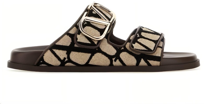 (Women) Valentino Toile Iconographe Double Strap Sandal 'VLogo - Brown' 3W2S0HH1-SBT-6ZN Order (Women) Valentino Toile Iconographe Double Strap Sandal 'VLogo - Brown' 3W2S0HH1-SBT-6ZN