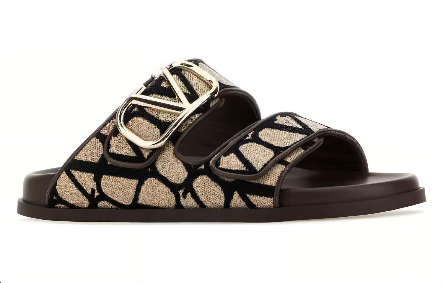 Shop (W) Sandal Valentino Iconographe Tali Ganda 'VLogo - Coklat' 3W2S0HH1-SBT-6ZN