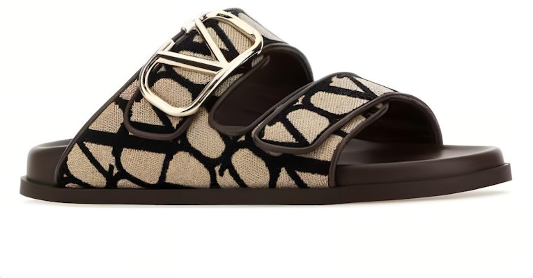 (Women) Valentino Toile Iconographe Double Strap Sandal 'VLogo - Brown' 3W2S0HH1-SBT-6ZN Shop (Women) Valentino Toile Iconographe Double Strap Sandal 'VLogo - Brown' 3W2S0HH1-SBT-6ZN