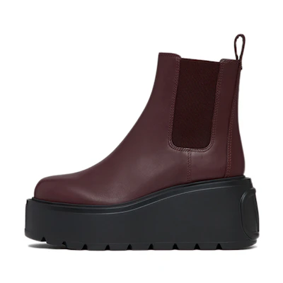 (W) Valentino Uniqueform Chelsea Boot 'Burgundy Calfskin'