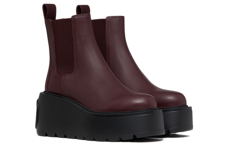 (W) Valentino Uniqueform Chelsea Boot 'Burgundy Calfskin' 圖 3