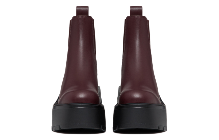 (W) Valentino Uniqueform Chelsea Boot 'Burgundy Calfskin' 圖 4