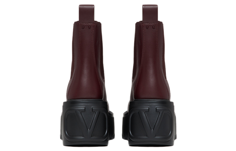 (W) Valentino Uniqueform Chelsea Boot 'Burgundy Calfskin' 圖 5