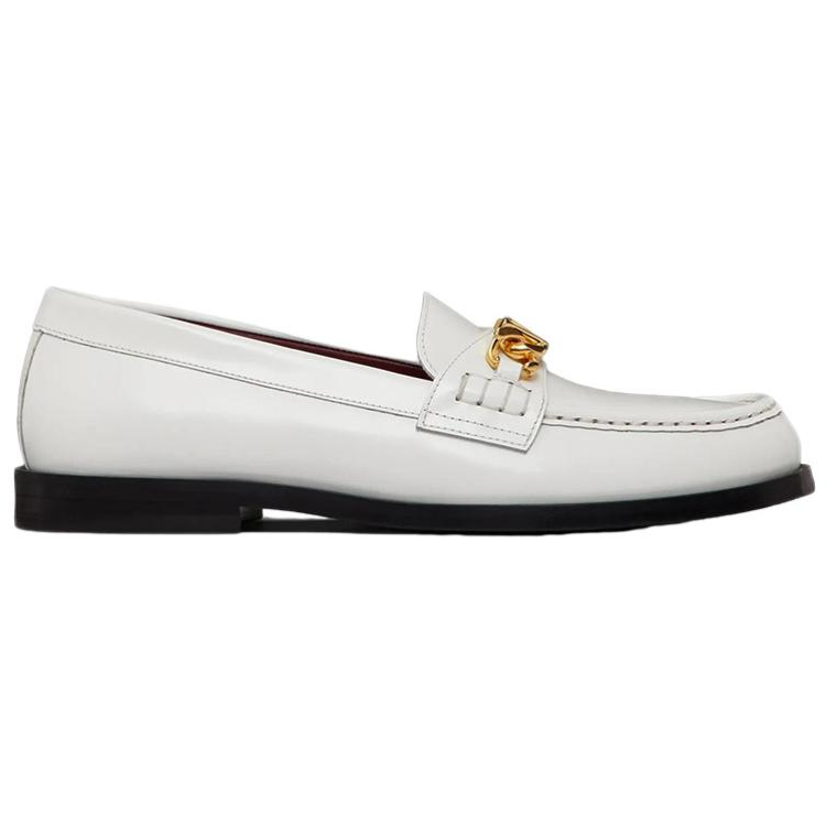 Order (W) 华伦天奴 V字链条乐福鞋 '白色' 1W2S0EQ6YZX0BO