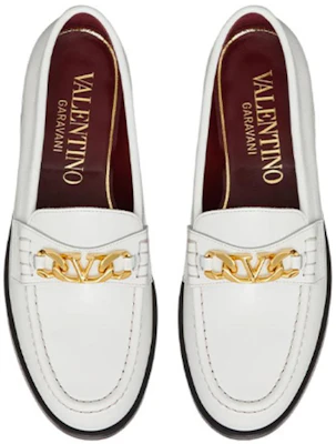 (W) 华伦天奴 V字链条乐福鞋 '白色' 1W2S0EQ6YZX0BO Shop (W) 华伦天奴 V字链条乐福鞋 '白色' 1W2S0EQ6YZX0BO