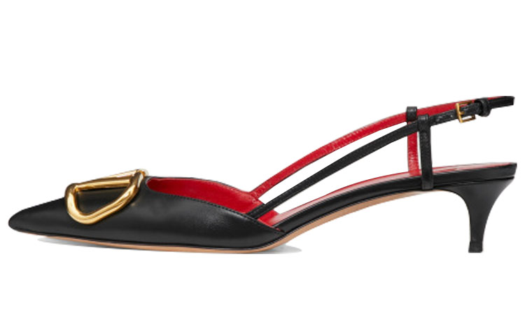 (Women) Valentino Vlogo 'Black Tie-Back High Heels' SW2S0Q70DSH0NO