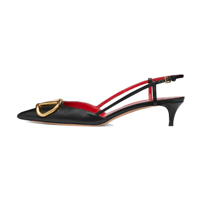 (W) Valentino Vlogo 'Black Tie-Back High Heels'