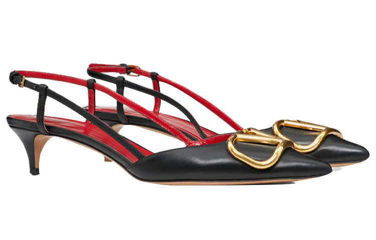 Lookbook (W) Valentino Vlogo 'Tacones Altos Negros con Lazo Trasero' SW2S0Q70DSH0NO