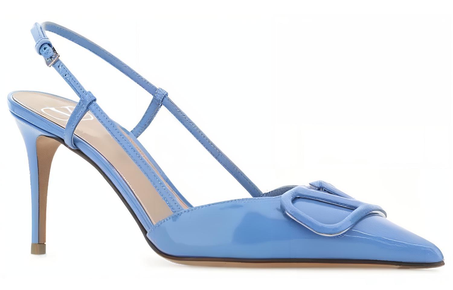 (W) Valentino Vlogo 'Blue Pointed High Heels' 圖 3