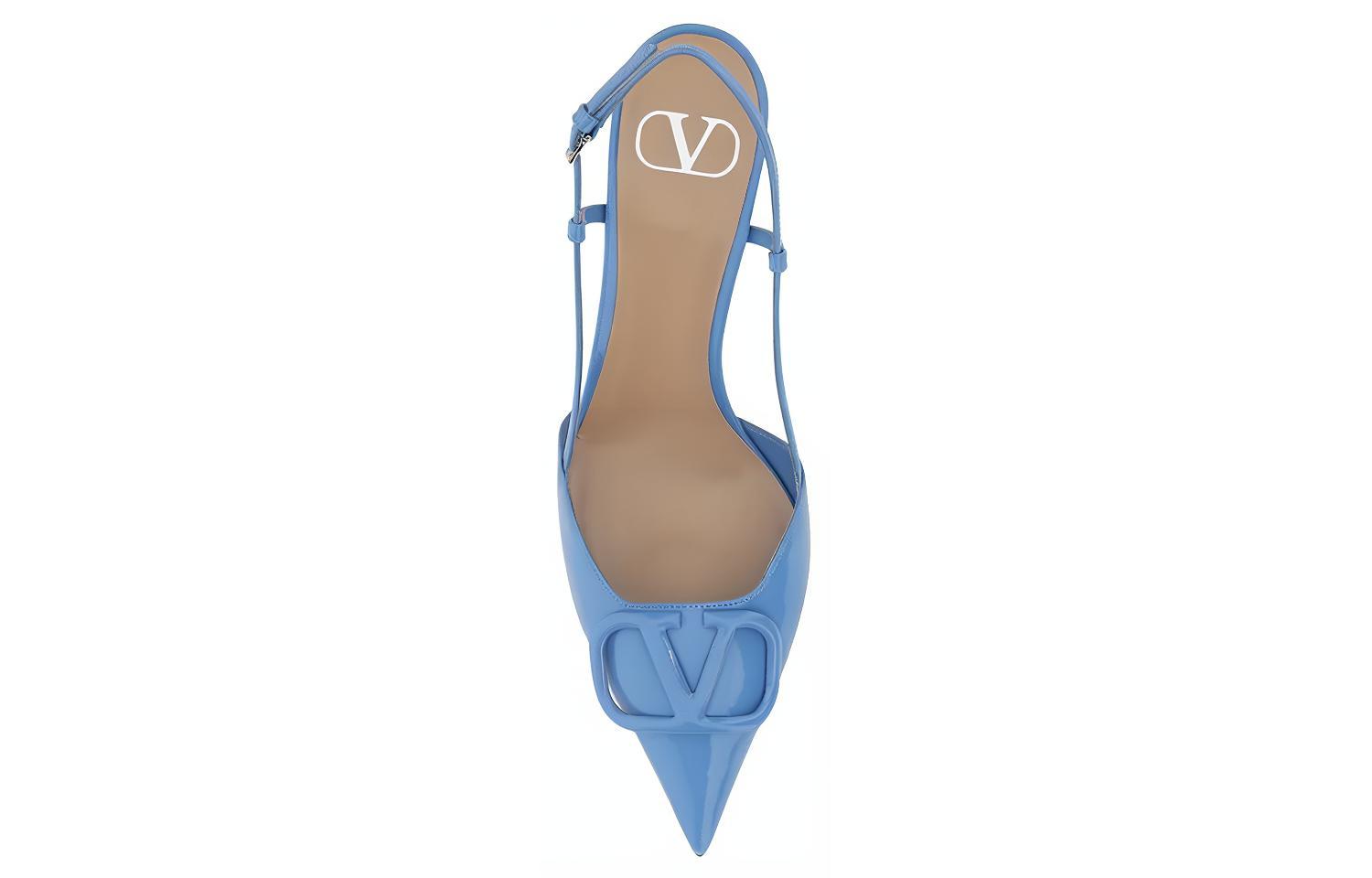 (W) Valentino Vlogo 'Blue Pointed High Heels' 圖 5