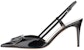 (W) Valentino VLogo Hitam 'Shiny Calfskin Open-Toe' WW2S0R01TMK0NO