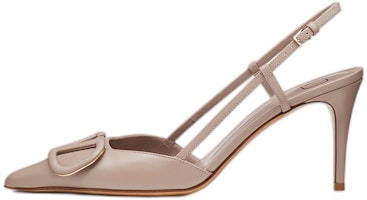 (Women) Valentino Vlogo Calfskin High-Heeled Sandals with Ankle Straps 'Nude Pink' XW2S0R01MZFP45 (Women) Valentino Vlogo Calfskin High-Heeled Sandals with Ankle Straps 'Nude Pink' XW2S0R01MZFP45
