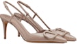 Lookbook (W) Valentino Vlogo Sandal Tumit Tinggi Kulit Ankle Strap 'Nude Pink' XW2S0R01MZFP45