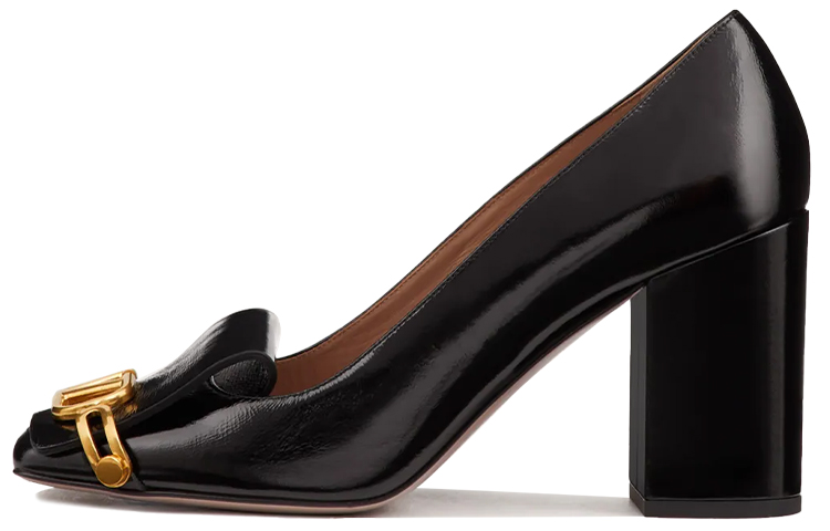 Buy (W) ヴァレンティノ Vロゴ クラブ 黒カーフスキン ハイヒール TW2S0V56EYQ0NO