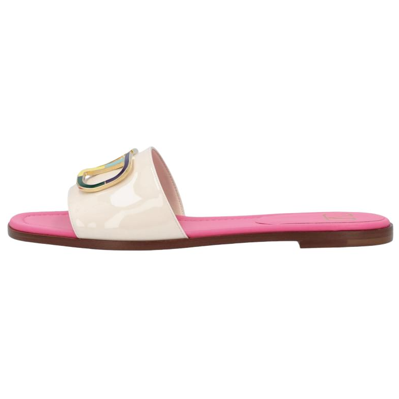 (W) Valentino Vlogo Flat Sandal 'Pink White'