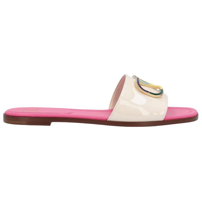 (W) Valentino Vlogo Flat Sandal 'Pink White' 圖 2