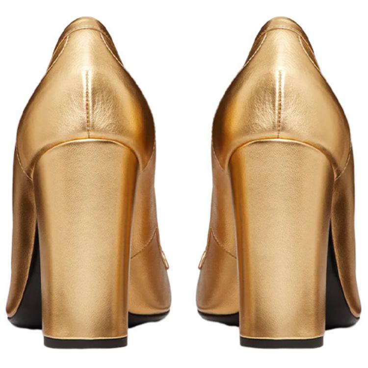 (W) Valentino VLOGO Lambskin Chain High Heels 'Metallic' 圖 5