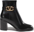 Order (W) Valentino Vlogo But Kulit 'Tumit Tebal Fesyen Hitam' 1W2S0CK1DSH0NO