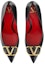 Shop Valentino 華倫天奴 Vlogo 皮革 尖頭套腳 高跟鞋 女款 黑色