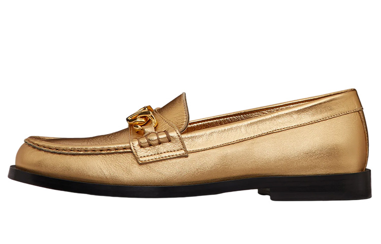 (W) Valentino Vlogo Loafer 'Gold Chain'