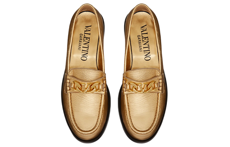 (W) Valentino Vlogo Loafer 'Gold Chain' 圖 4
