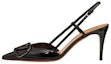 Buy (W) Sandal Tumit Tinggi Berkasut Vlogo Valentino 'Hitam' ZW2S0R01TMK0NO