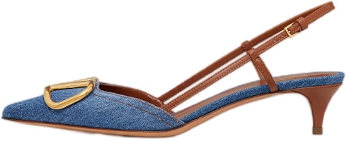 (Women) Valentino VLOGO SIGNATURE Denim Ankle Strap Mid Heels 'Cowboy Blue' XW0S0Q70KUYPZK (Women) Valentino VLOGO SIGNATURE Denim Ankle Strap Mid Heels 'Cowboy Blue' XW0S0Q70KUYPZK