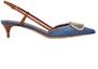 Order (W) Valentino VLOGO SIGNATURE Tacones Medianos Denim Tobilleros 'Cowboy Blue' XW0S0Q70KUYPZK