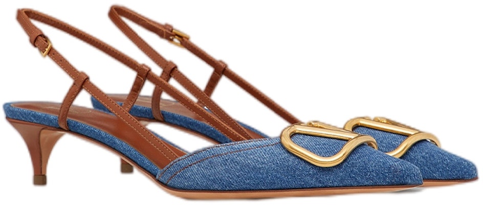 (W) Valentino VLOGO SIGNATURE Tacones Medianos Denim Tobilleros 'Cowboy Blue' XW0S0Q70KUYPZK Lookbook (W) Valentino VLOGO SIGNATURE Tacones Medianos Denim Tobilleros 'Cowboy Blue' XW0S0Q70KUYPZK