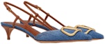 Lookbook (W) Valentino VLOGO SIGNATURE Tacones Medianos Denim Tobilleros 'Cowboy Blue' XW0S0Q70KUYPZK