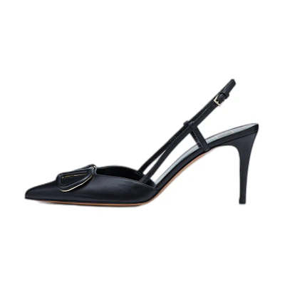 (W) Valentino VLogo Signature High Heel 'Black Ankle-Tie'