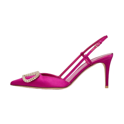 (W) Valentino Vlogo Signature High Heel Sandals 'Rose Purple'